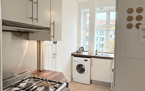 Østerbro - 4 People - 1br - Close To Nordhavn: Køkken