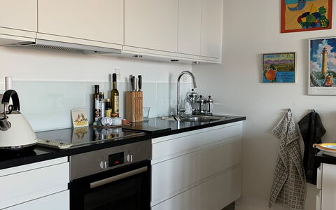 Superview - Sydhavnen -2 Bedrooms - 2 People: Frokostlokale, Køkken, Stue