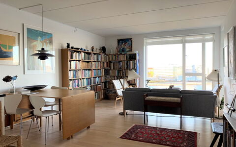 Superview - Sydhavnen -2 Bedrooms - 2 People: Frokostlokale, Køkken, Stue