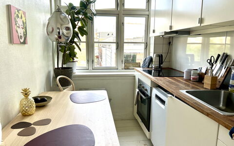 Østerbro-1 Bedroom-2 People-close To Metro: Køkken