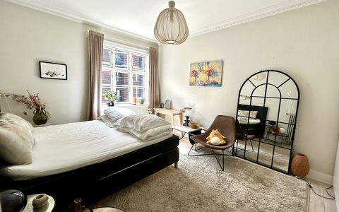 Østerbro-1 Bedroom-2 People-close To Metro: soveværelse