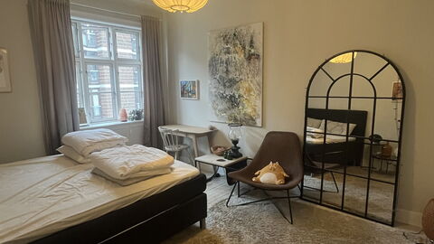 Østerbro-1 Bedroom-2 People-close To Metro: soveværelse