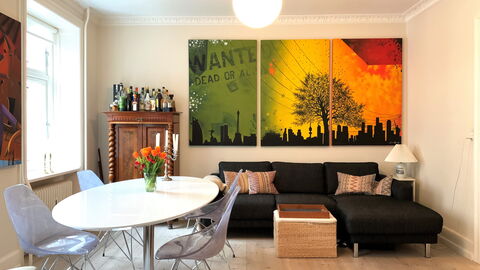 Østerbro - 2 Bedrooms - 4 People: Frokostlokale, Stue