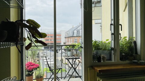 Cozyness - Vintage Apartment At Nørrebro: Altan / terrasse / gårdhave, Køkken