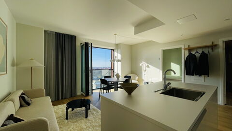 Carlsberg Byen - Pasteurs Tårn 21- 4 People: Frokostlokale, Køkken, Stue