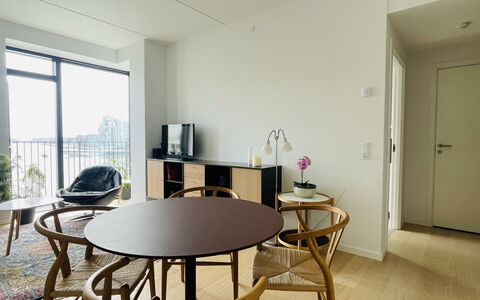 1 Br-2 People -super View Balcony- Parking: Frokostlokale, Køkken, Stue