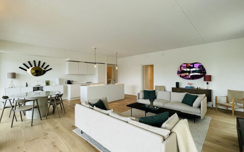 Exclusive- Center - 2br 2 Bath - Nyhavn - Min. 30 Days: Frokostlokale, Køkken, Stue