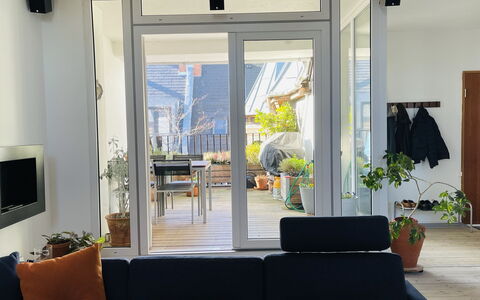 Vester Voldgade - Elegant 1 Bedroom Near Strøget: Altan / terrasse / gårdhave, Stue