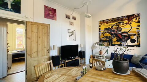 Nørrebro - 2 People - 1 Br - Close To Metro: Stue