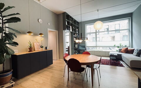 Carlsbergbyen - Vesterbro - 2 Br - 3 People: Frokostlokale, Køkken, Stue