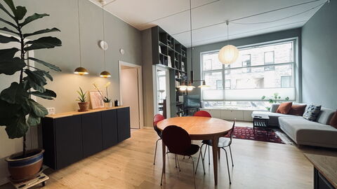 Carlsbergbyen - Vesterbro - 2 Br - 3 People: Frokostlokale, Køkken, Stue