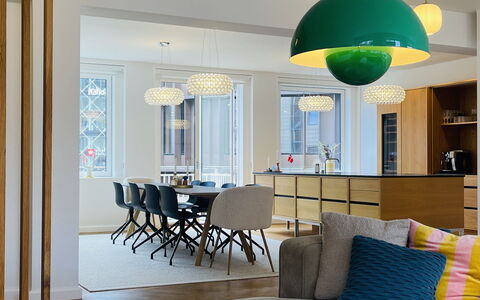 Close to Tivoli Garden -3 Br - 6 People -City Center: Frokostlokale, Køkken