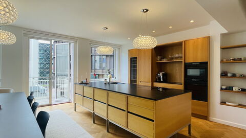 Close to Tivoli Garden -3 Br - 6 People -City Center: Frokostlokale, Køkken