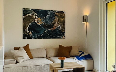 Townhouse- Nørrebro - 2 Levels - 4 People: Frokostlokale, Køkken, Stue