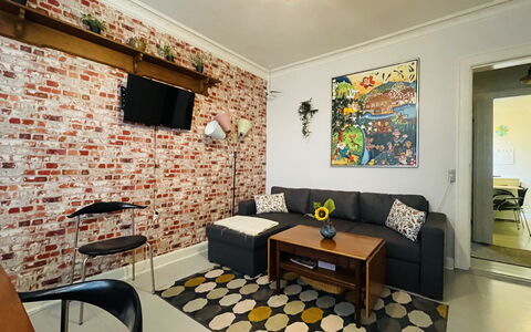 Østerbro - 4 People-1 Br - Close To Metro: Frokostlokale, Stue