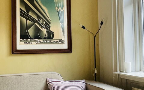 Nørrebro - 2 People - 1 Br - Close To Metro.: Stue