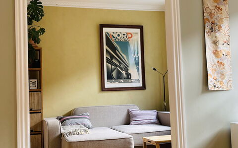 Nørrebro - 2 People - 1 Br - Close To Metro.: Stue