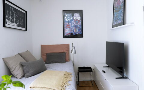 Vesterbro - 3 People - 1br - Close To Tivoli: soveværelse