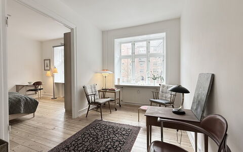 Nørrebro - 2 People - 1 Br - Close to Metro: Stue