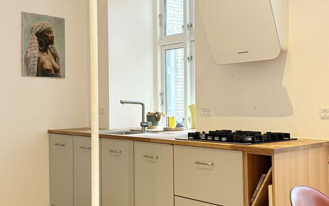 Nørrebro - 2 People - 1 Br - Close to Metro: Køkken