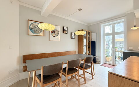 Nørrebro - 4 People - 3 Br - Close to Metro: Frokostlokale