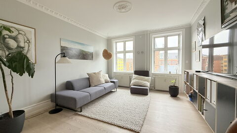 Nørrebro - 4 People - 3 Br - Close to Metro: Stue