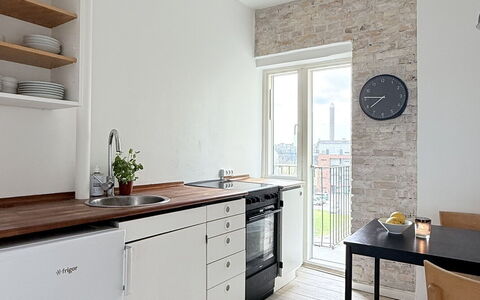 Nørrebro - Studio - 2 People - 2 Balcony: Køkken