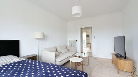 Nørrebro - Studio - 2 People - 2 Balcony: soveværelse, Stue