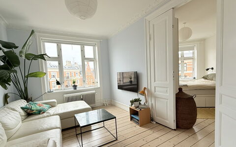 Østerbro - 2 People - 1 Br - Loft: Stue