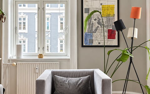 Østerbro - 2 People - 1 Br - Close to Metro: Stue