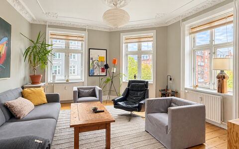 Østerbro - 2 People - 1 Br - Close to Metro: Stue