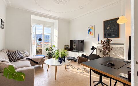 Østerbro - Loft Apartment for 2 People: Stue