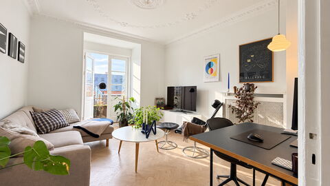 Østerbro - Loft Apartment for 2 People: Stue