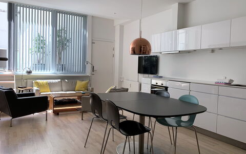 Købmagergade - Copenhagen Downtown: Frokostlokale, Køkken, Stue