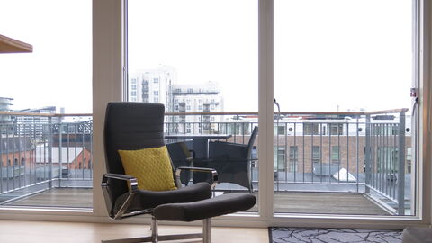 Islands Brygge - Nice View 8th Floor: Frokostlokale, Køkken, Stue